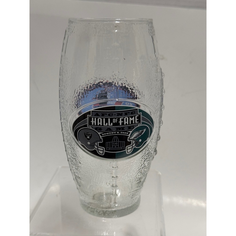 2006 Pro Football Hall of Fame Game Glass‎ Raiders vs Eagles Troy Aikman Madden